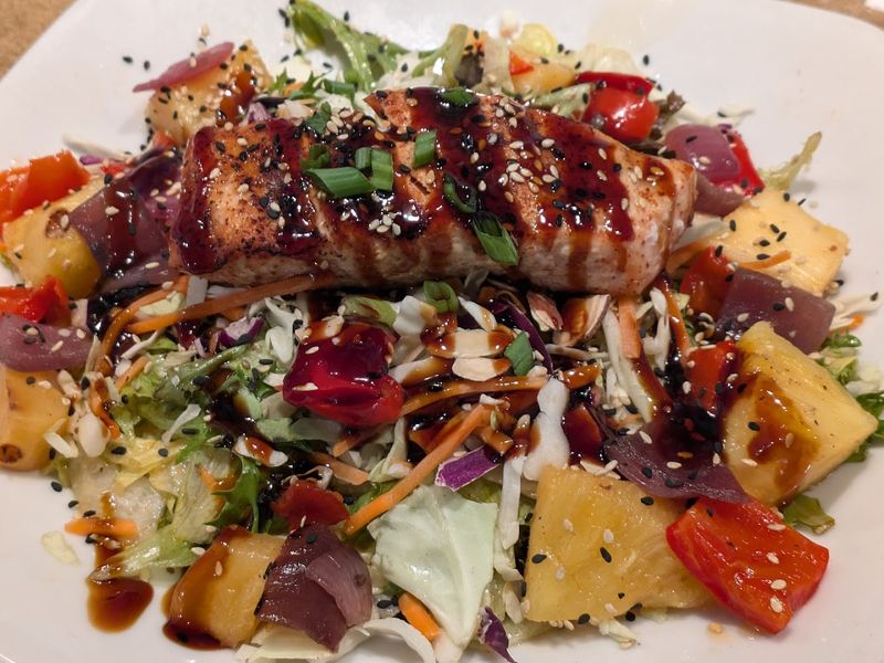 Salmon Asian Salad — A Lighter Option Worth Ordering