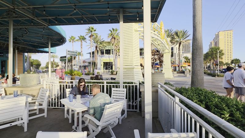 The Outdoor Seating and Beachside Atmosphere