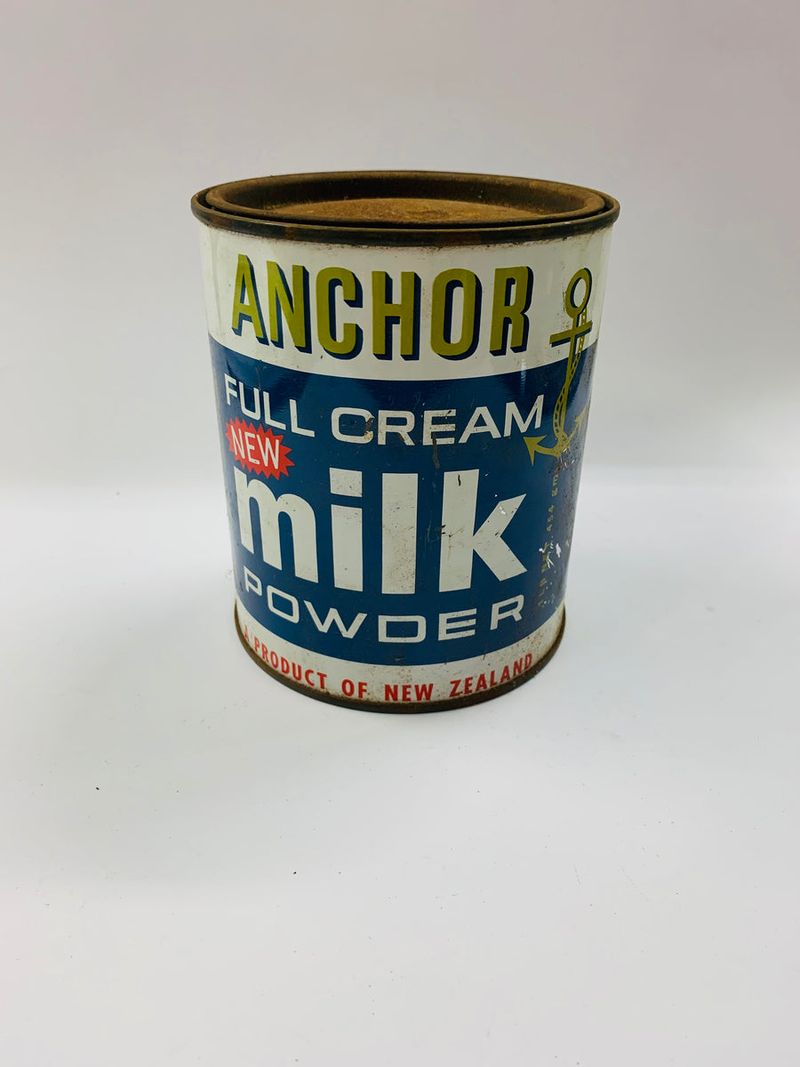 Powdered milk tins