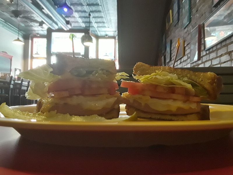 Fried bologna sandwich