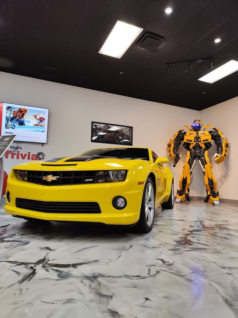 The Bumblebee Transformer Car and Giant Statue