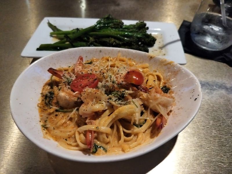 Cajun Pasta Alfredo With Broiled Salmon