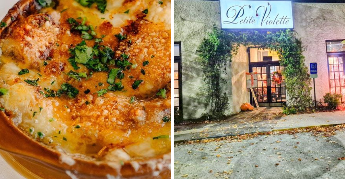 The French onion soup at this cozy Georgia restaurant is truly unforgettable