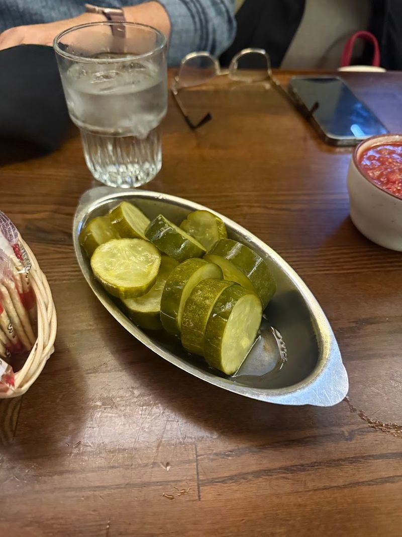 The Famous Complimentary Pickle Tray That Starts Every Meal