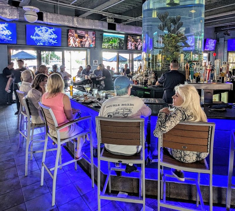 The Outdoor Bar with the Giant Aquarium