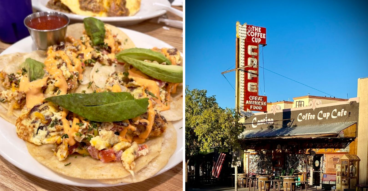 The breakfast tacos at this classic Nevada diner are out of this world good