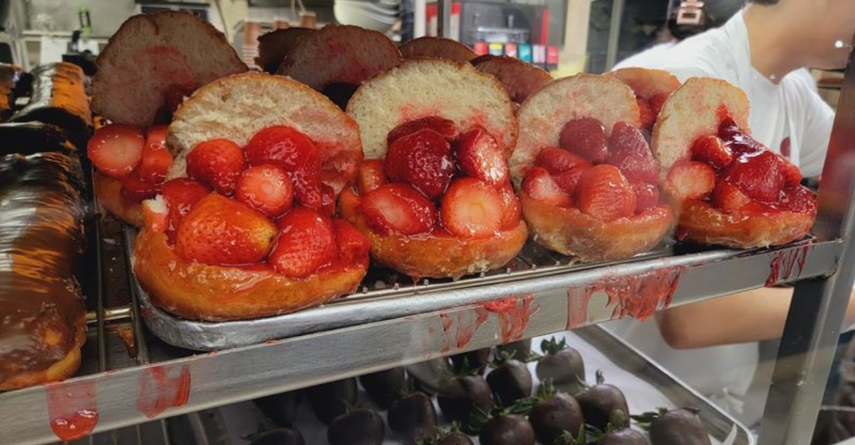 This California bakery is known for its incredibly soft and delicious strawberry donuts