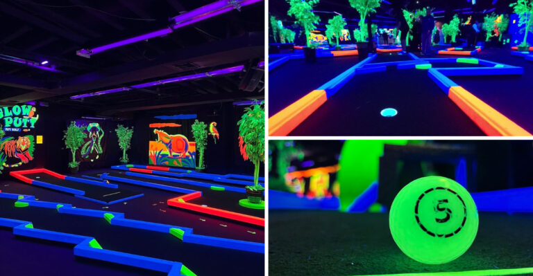 This blacklight mini golf course in Arizona is seriously fun