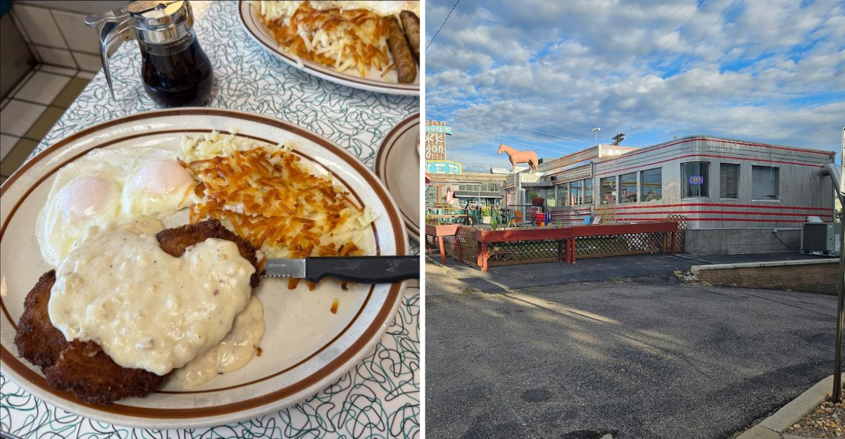 This cozy Colorado diner serves chicken fried steak thats out of this world good
