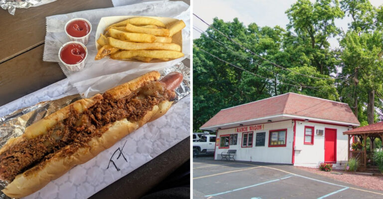 This simple Pennsylvania spot serves an amazing chili dog