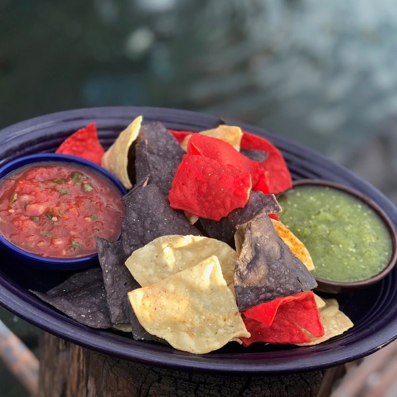 Spiced Chips and Dual Salsas to Start Things Off Right