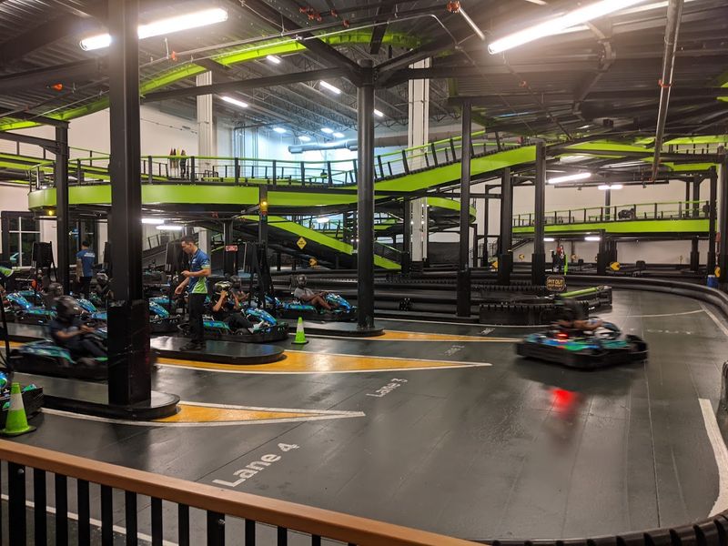 Two-Level Viewing Area for Go-Kart Races