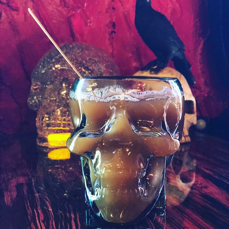 Creative Themed Cocktails Served in Iconic Skull Glasses