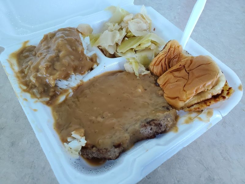 Hamburger Steak With Mashed Potatoes and Corn