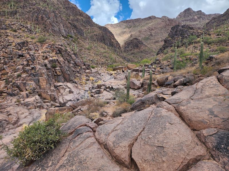The Rocky Terrain Along the Path
