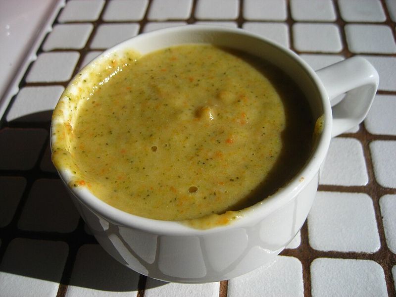 Soup from a cup