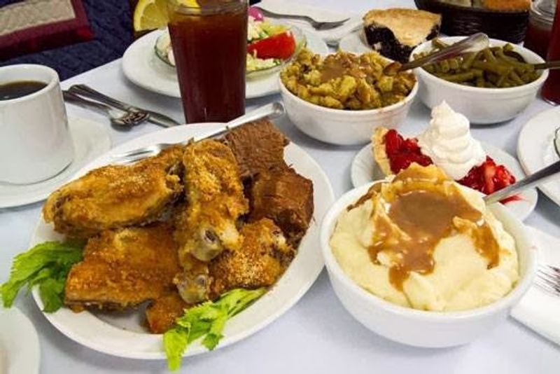 A Buffet Loaded With Homemade Favorites A Buffet Loaded With Homemade Favorites