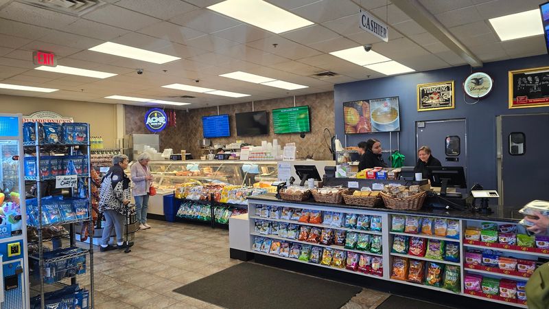 A Deli Counter Stocked with Fresh Goods