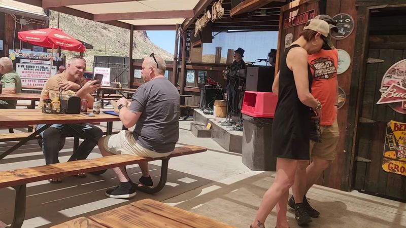 A Dog-Friendly Patio with Desert Mountain Views