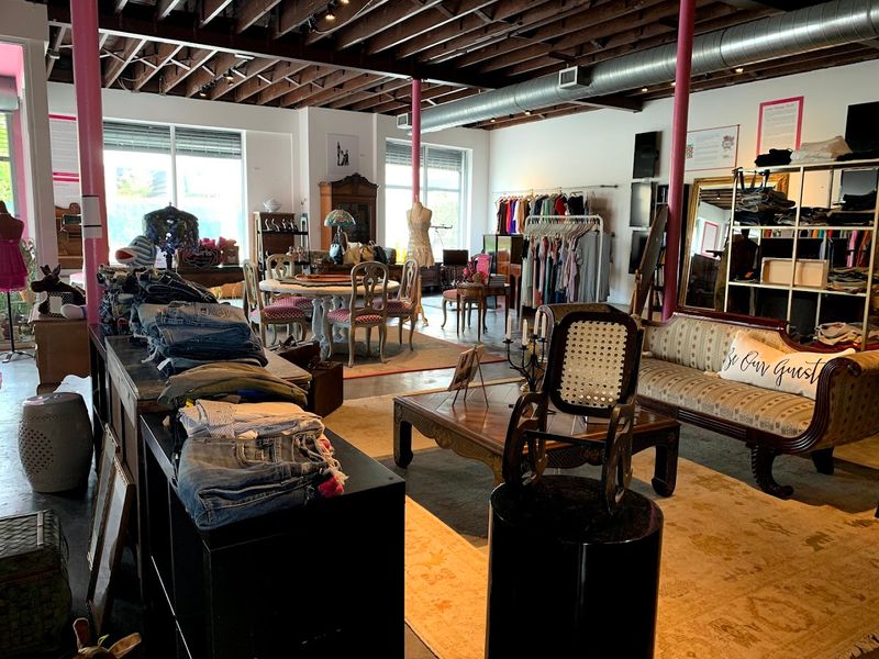 A boutique atmosphere that feels far from an ordinary thrift store A boutique atmosphere that feels far from an ordinary thrift store
