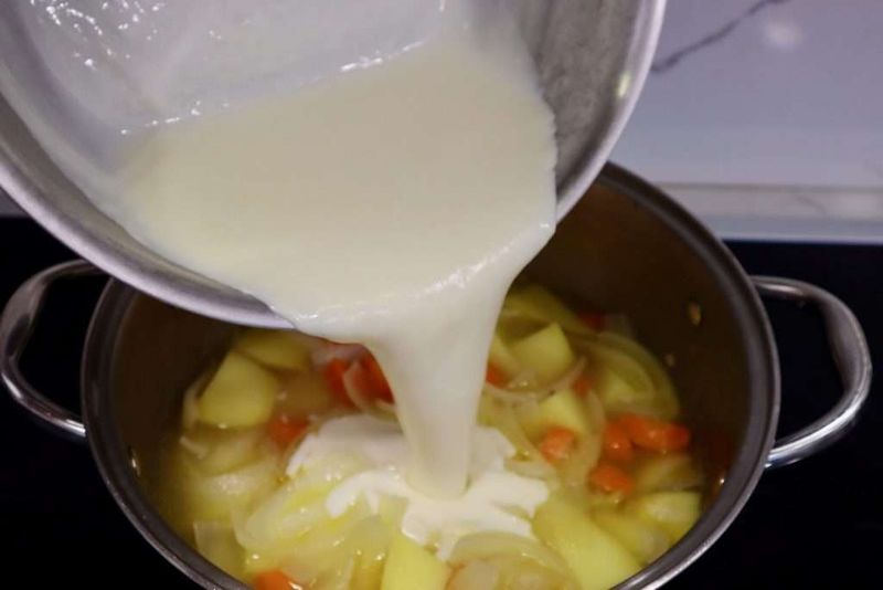 Adding dairy at the end