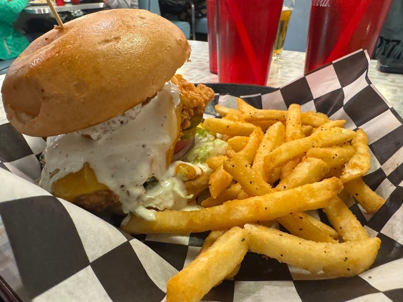 Bacon Cheeseburger and Crispy Fries