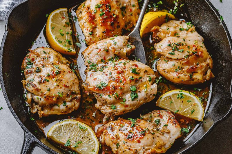 Baked chicken thighs