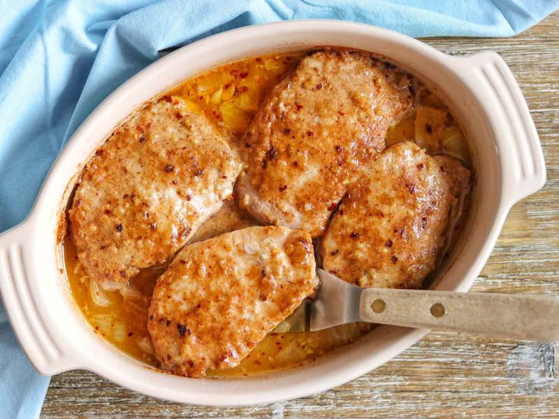Baked pork chops