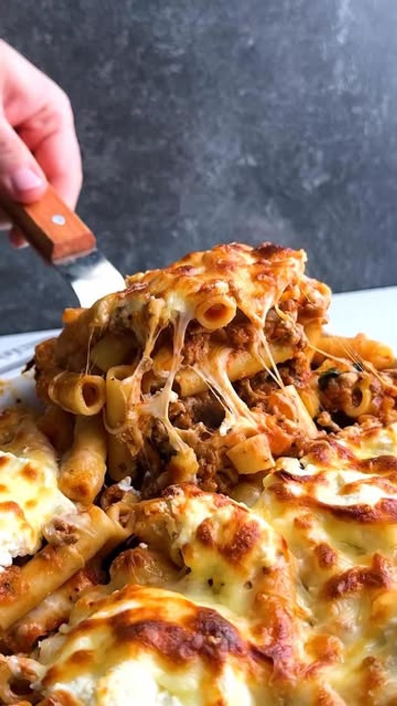 Baked ziti with ground beef
