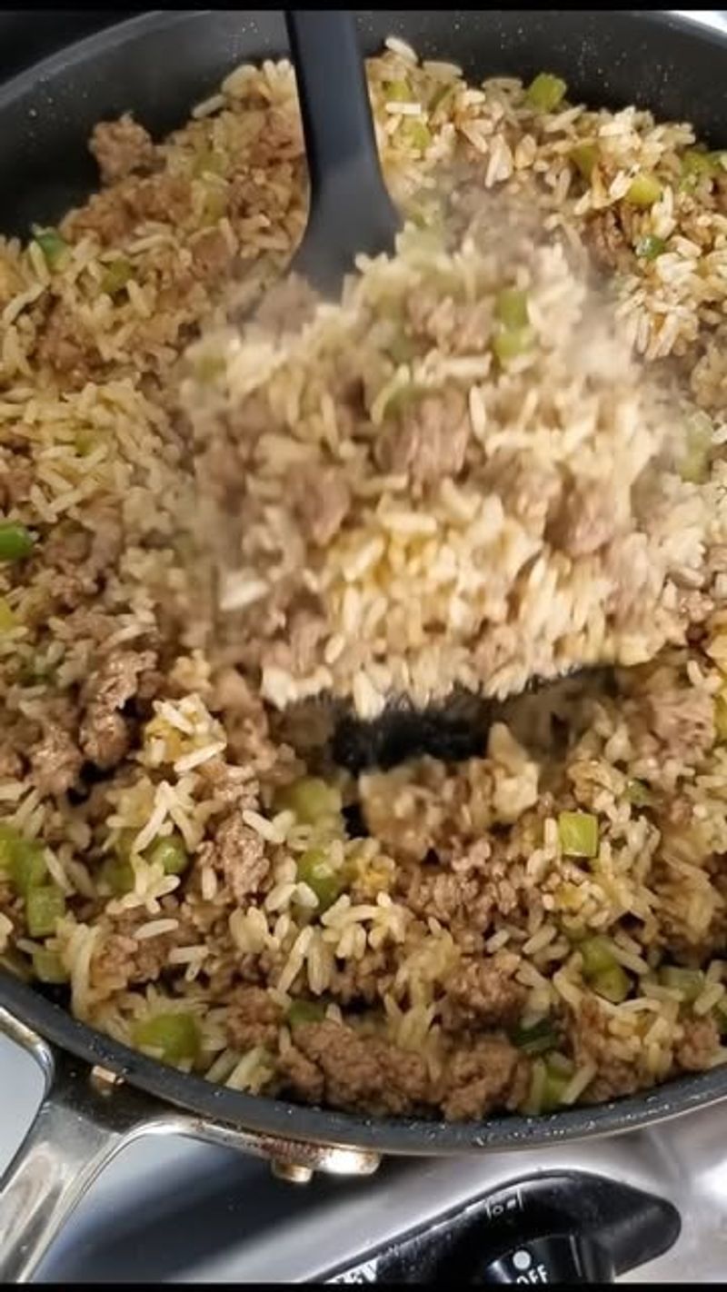 Beef and rice skillet