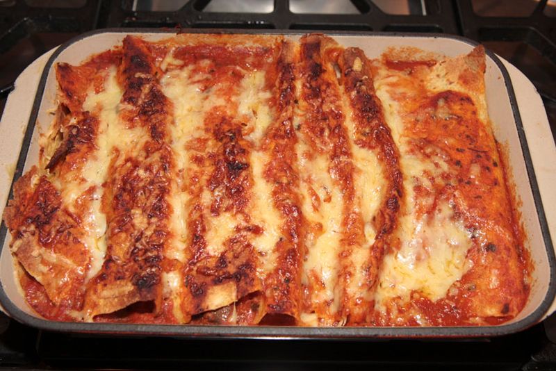 Beef enchiladas