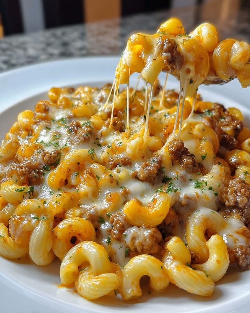 Beef mac and cheese