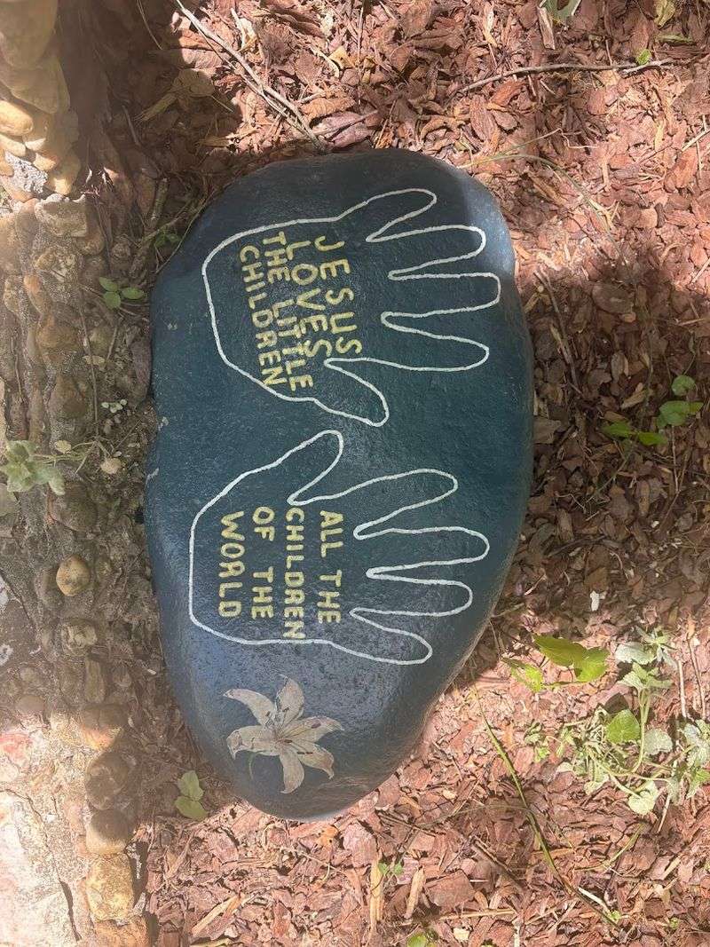 Bible Verses Carved in Stone Throughout the Entire Garden