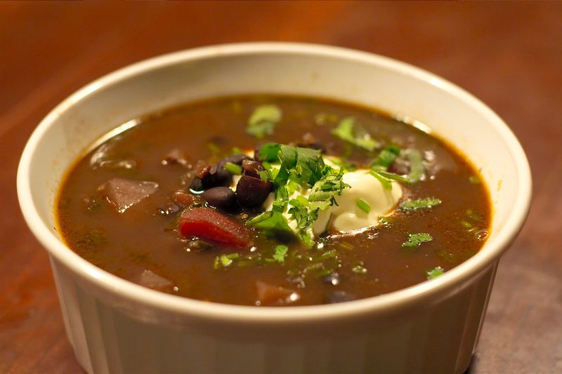 Black bean soup Black bean soup