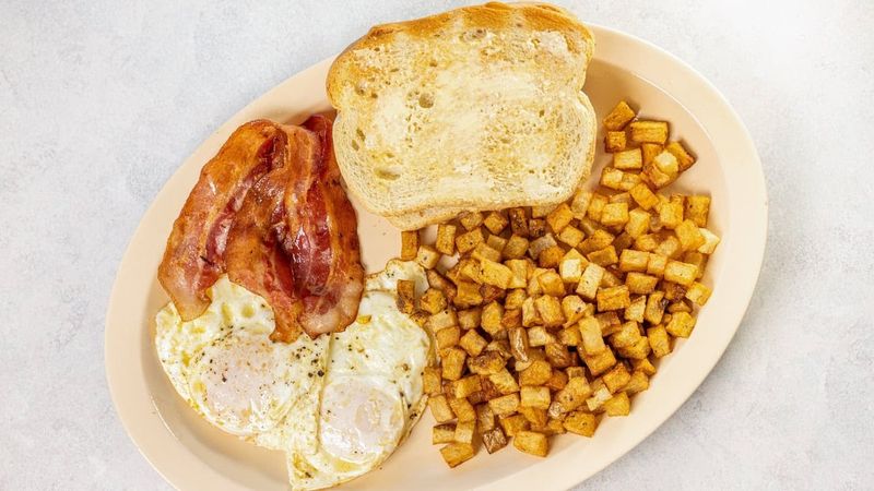 Breakfast Served Alongside the Burgers