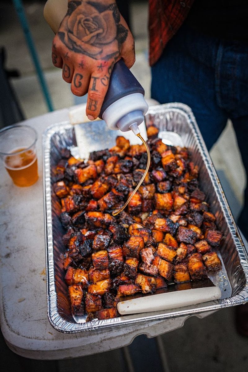 Burnt Ends Coated in That Magic Sauce