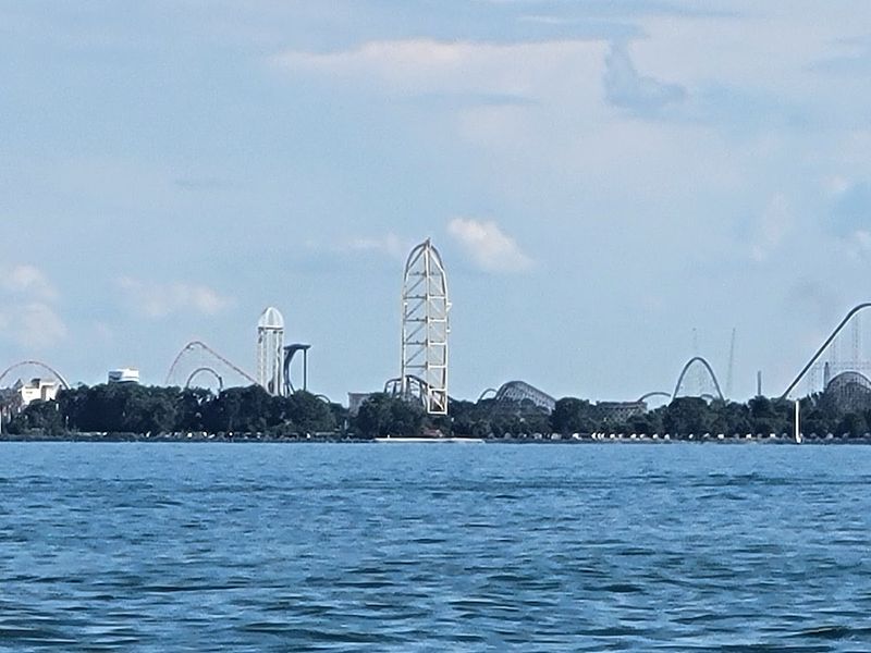 Cedar Point Visible in the Distance