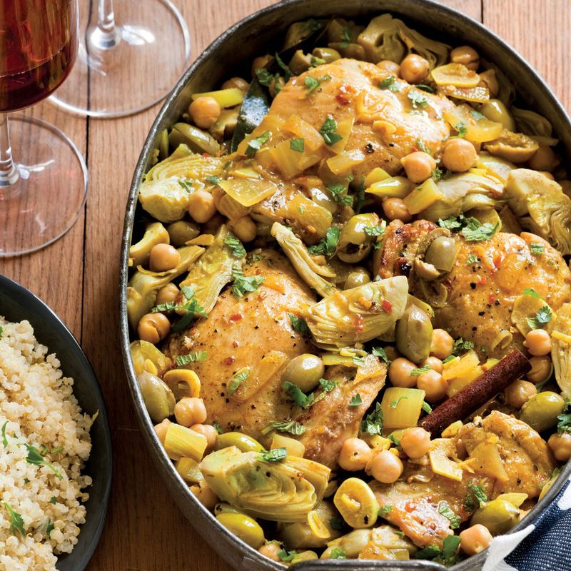 Chicken with artichokes