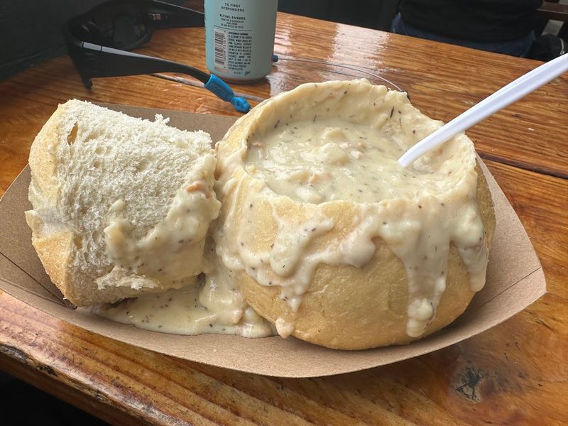 Clam Chowder in a Sourdough Bowl