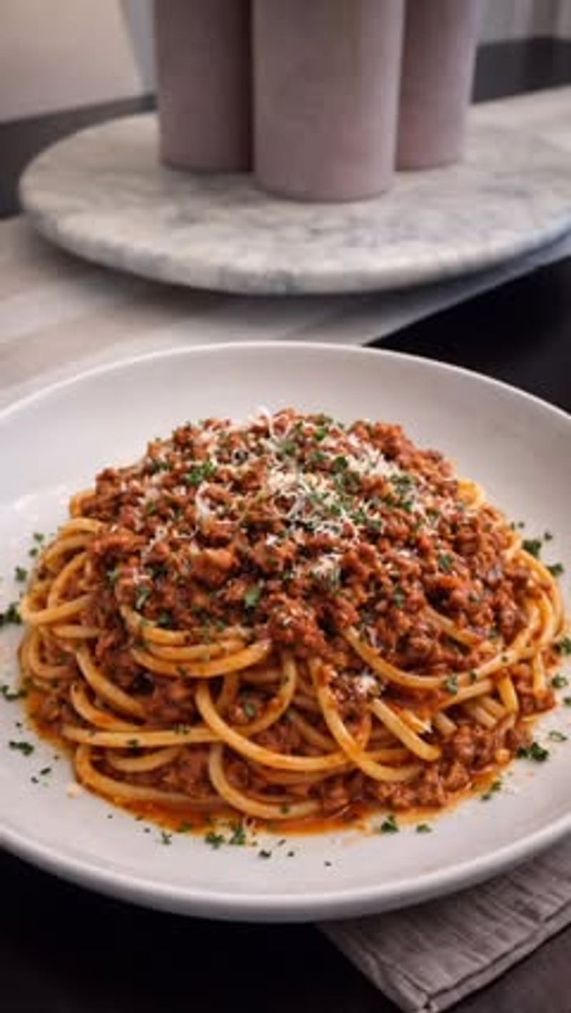Classic spaghetti and meat sauce