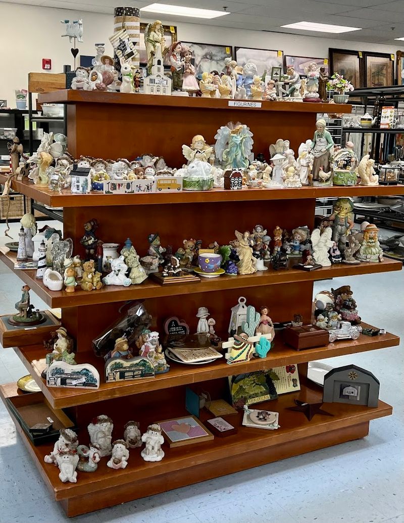 Collectibles and Vintage Treasures Behind Glass Cabinets