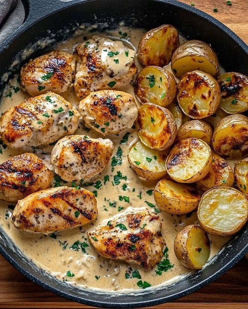 Creamy chicken and potatoes Creamy chicken and potatoes