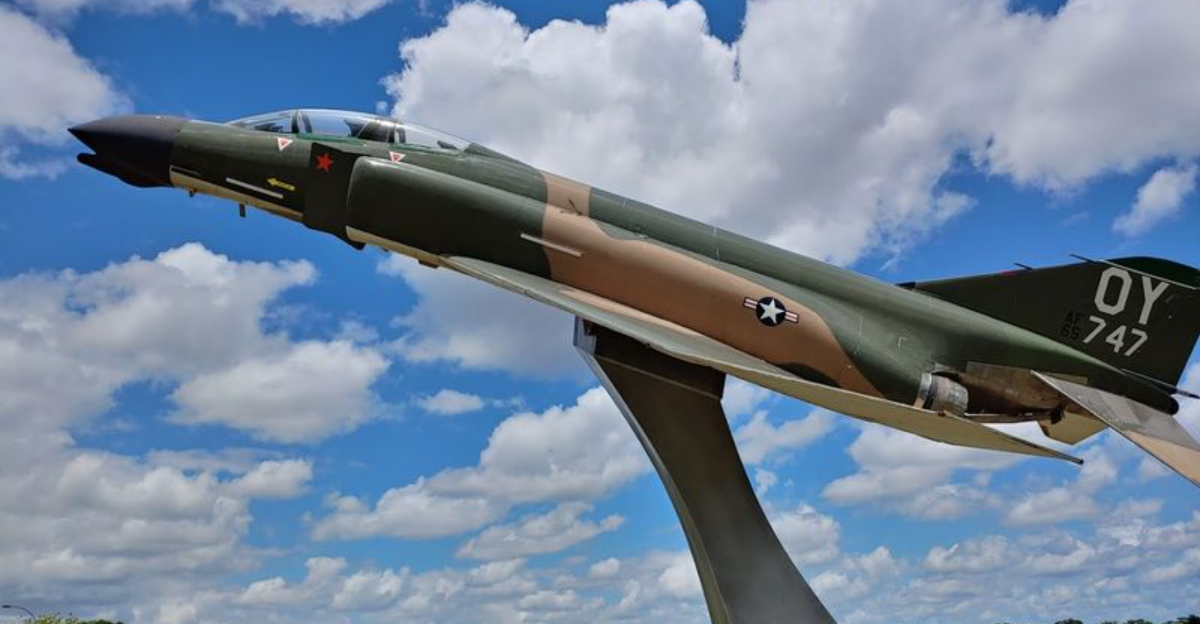 Discover a rare real life Vietnam War era F 4 Phantom at Colonel Joe Kittinger Park in Florida