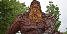 Discover this massive 27-foot-tall Sasquatch sculpture tucked away in Ohio