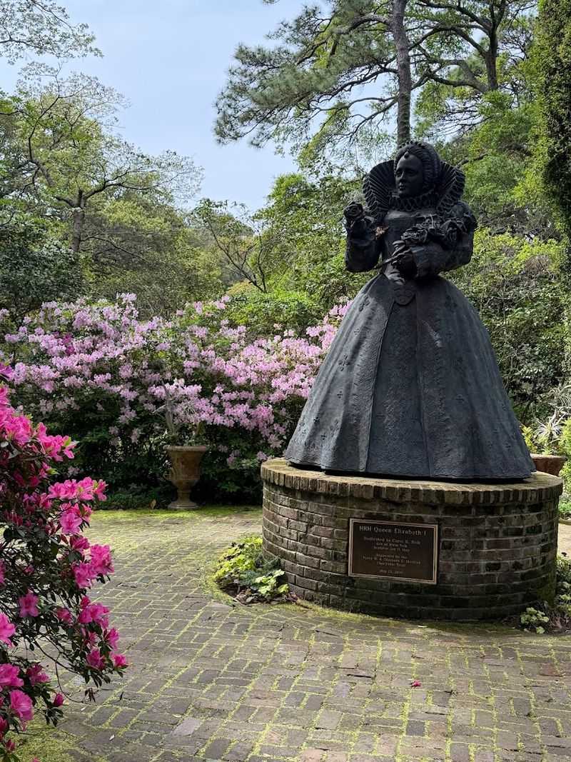 Elegant Antique Statuary Scattered Throughout the Grounds