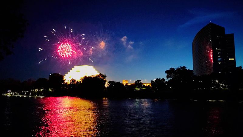 Fireworks Over the River on New Year's Eve