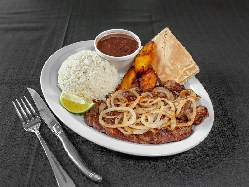 Fish Plate With Black Beans and Rice