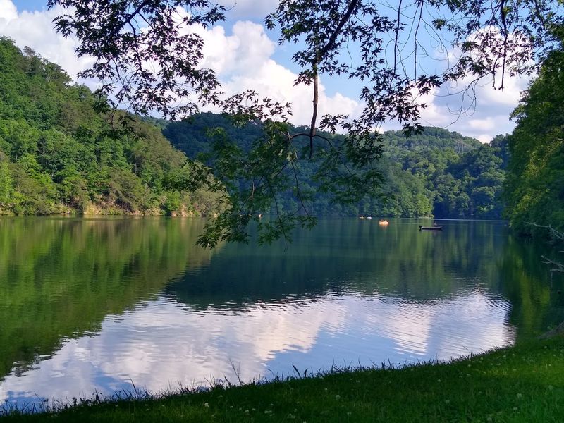 Fishing on a Peaceful Mountain Lake