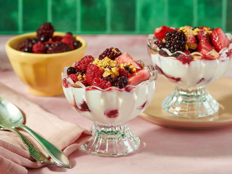 Fresh berry parfait