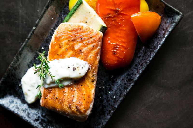 Grilled salmon